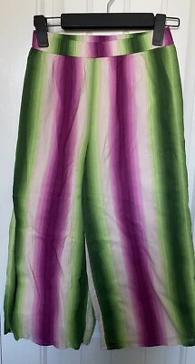 Pantalones JANIE and JACK 10, Ombre Verde y Rosa Pierna Ancha Forrados Cintura Elástica, 10 Foto 1 de 4