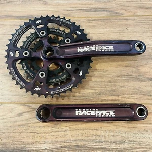 Race Face Turbine Crankset Forged 9 Speed Triple 175 ISIS 22 32 44 Black - Picture 1 of 12