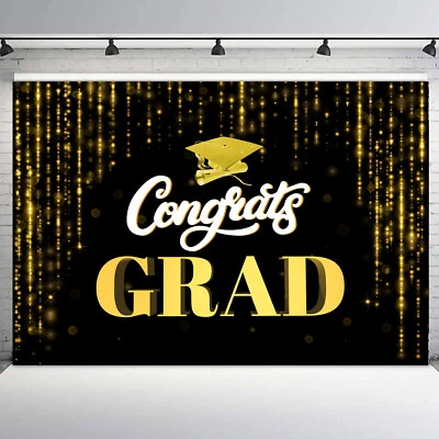 Gorra de soltero dorada negra de 10x8 pies para fiesta de graduación foto fondo accesorios de estudio Foto 1 de 4