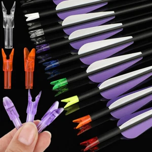 50X Bogenschießen Pfeil Nock Kunststoff ID6.2 Recurve Bogen Jagd Pfeilschaft DIY - Picture 1 of 19