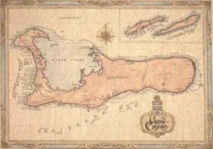 Karte von Grand Cayman im antiken Stil - Bild 1 von 1