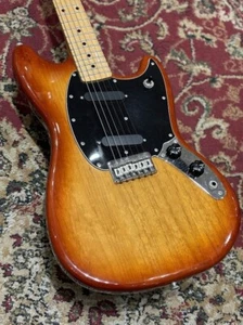 USED Fender MUSTANG MN SSB 75th Anniversary logo on the back head Free Shipping - Picture 1 of 9