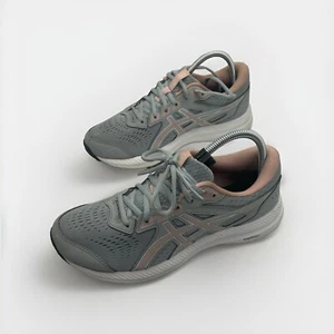 Asics Gel-Contend 8 AmpliFoam Womens Running Shoes Gray & Pink Size 9 - Picture 1 of 7