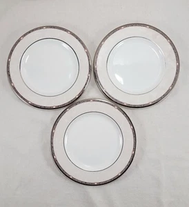 Lenox Pearlescence Platinum Salad Plates Classics Collection Lot of 3 - Picture 1 of 4