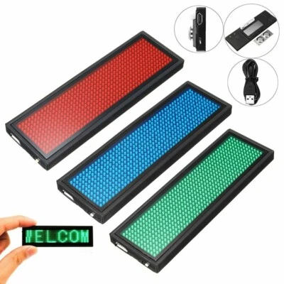 Led Name Badge LED Name Tag Scrolling Message Display Programmable LED Signs - Image 1 of 4