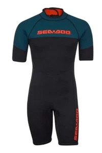 Sea-Doo Herren Neoprenanzug 3mm Escape Shorty Größe Medium NEU im Paket schwarz & türkis - Bild 1 von 2