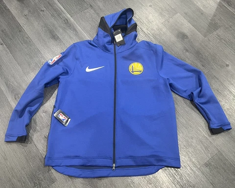 NIKE GOLDEN STATE WARRIORS SHOWTIME THERMA FIT JACKET FULL ZIP HOODIE 3XL Cover