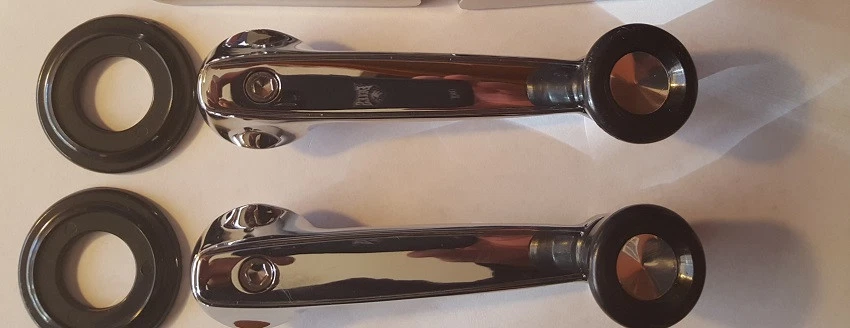  1968-1974 Plymouth GTX Road Runner Sat Window Cranks Pair w/Spacers Screws-NEW - Изображение 1 из 1