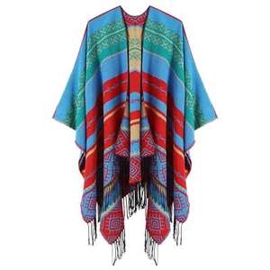 Women's Shawl Wrap Tassel Poncho Cape Cardigan Open Front Coat Shawl Wrap Sca... - Picture 1 of 6
