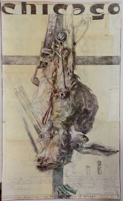 Horst Janssen/Plakat/Handsigniert/"Chicago"/Offsetdruck - Bild 1 von 4