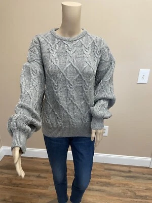 VIntage men's NEIMAN MARCUS 100% wool cable knit sweater - Image 1 of 4