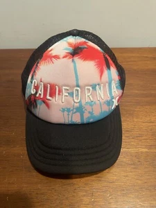Hurley Kids Boys Embroidered California Palm Trees Adjustable Trucker Hat Black - Picture 1 of 7