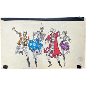 Charles Berliner Costume Designer Illustration Art Dance Production Four Figures - Picture 1 of 8