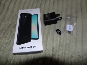 Samsung Galaxy A26 5G - 8GB RAM 256GB In Black Any Network + Extras - Picture 1 of 3