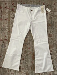 NEW!!! BANANA REPUBLIC White Jeans Flared 5-Pocket Cotton Classic 33 16 NWT - Picture 1 of 6