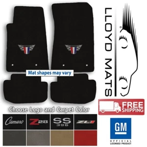 Classic Loop 4pc Carpet Floor Mats for Chevy Camaro - Choose Color & Logo - Picture 1 of 12