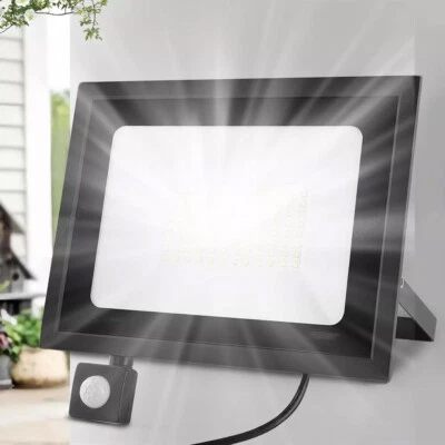 LED Strahler Außenleuchte mit Bewegungsmelder Sensor Fluter Wandleuchte 10W-100W - Bild 1 von 4