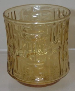 Libbey Glas ARTICA Gold Bernstein On-the-Rocks Becher 9 oz 31/4" geometrische Textur - Bild 1 von 3