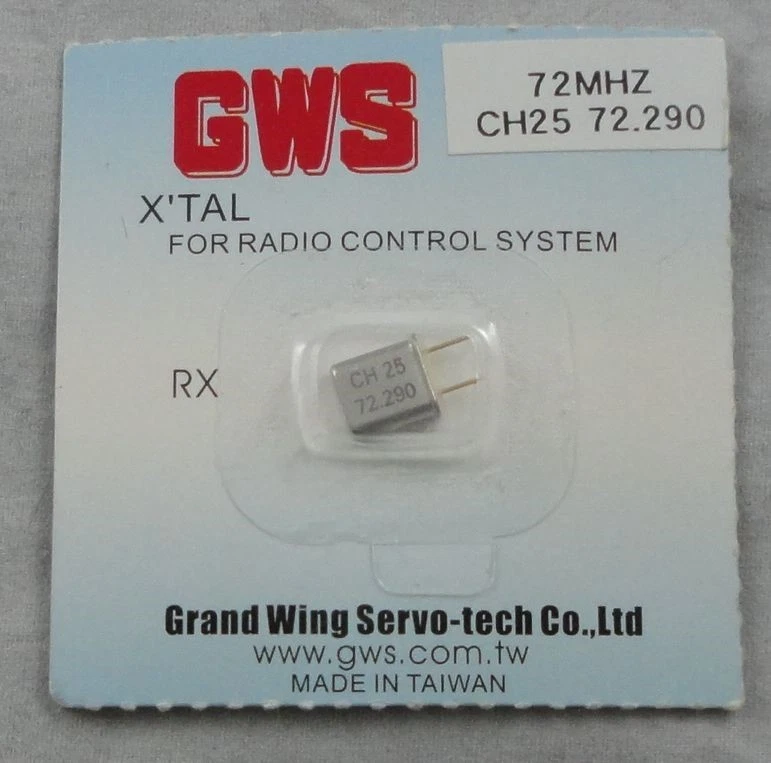 Grand Wing Servo GWS GWSUM-1 72Mhz Pico/Naro Receiver Crystal CH25 72.290Mhz - Image 1 of 1