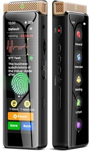 Innioasis 72GB Digital Voice Recorder Wiedergabe Touchscreen Bluetooth gold Telefonanlage - Bild 1 von 7
