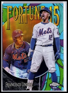 2025 Topps Chrome Francisco Lindor Fortune 15 #F15-7 Mets - Picture 1 of 10