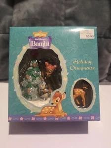 Adornos navideños Enesco Bambi - Bambi y golpeador con árbol y mini - ¡RARO! - Imagen 1 de 4