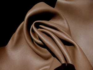 lambskin leather hide Premium Grade Coffee Brown Full Bodied satin finish - Picture 1 of 5