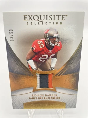 2007 Upper Deck Exquisite Collection 3/50 Ronde Barber #EP-BA Patch - Image 1 of 2