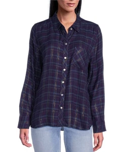 Camisa de franela manga larga para mujer Tommy Bahama Golden Sands Coastline S, L, XL - Imagen 1 de 7