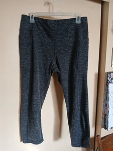 Athletic Works Damen Polyester Spandex grau meliert Capri Leggings Gr. L - Bild 1 von 4