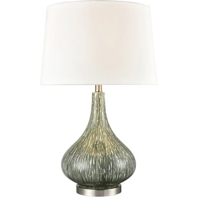 Lámpara de mesa Atlas Lighting & Home PL11087-GN Northcott verde con acero cepillado Foto 1 de 4