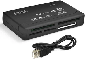 Mini 26-in-1 USB 2.0 High Speed Speicherkartenleser für CF xD SD MS Duo schwarz - Bild 1 von 3