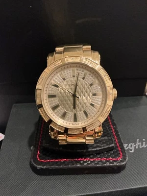 Новый JBW мужской JB-6225 562 Pave шкала 18k золото покрытием из нержавеющей стали бриллиант часы - Изображение 1 из 4