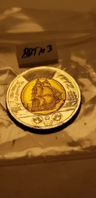Canada 2012 $2 Coin HMS Shannon Extra Sail Variety Extremely Rare IDbba1. - Image 1 of 4