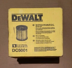 DEWALT HEPA Ersatzfilter für DC500 Nass-/Trockensauger Neu - Offener Karton - Bild 1 von 2