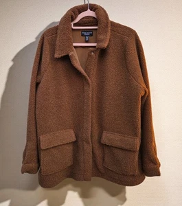 Susan Graver 1X braune Teddy Sherpa Jacke kuscheliger Fleece Mantel weich Plüsch Oberbekleidung - Bild 1 von 8