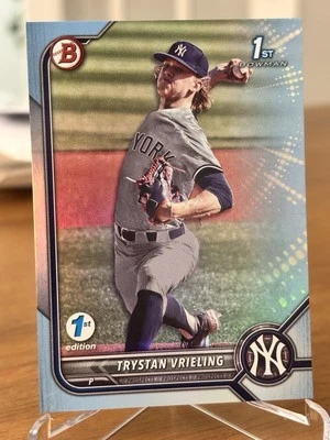 2022 Bowman Draft 1st Edition - Trystan Vrieling #BD-43 Sky Blue Foil (RC) - Image 1 of 2