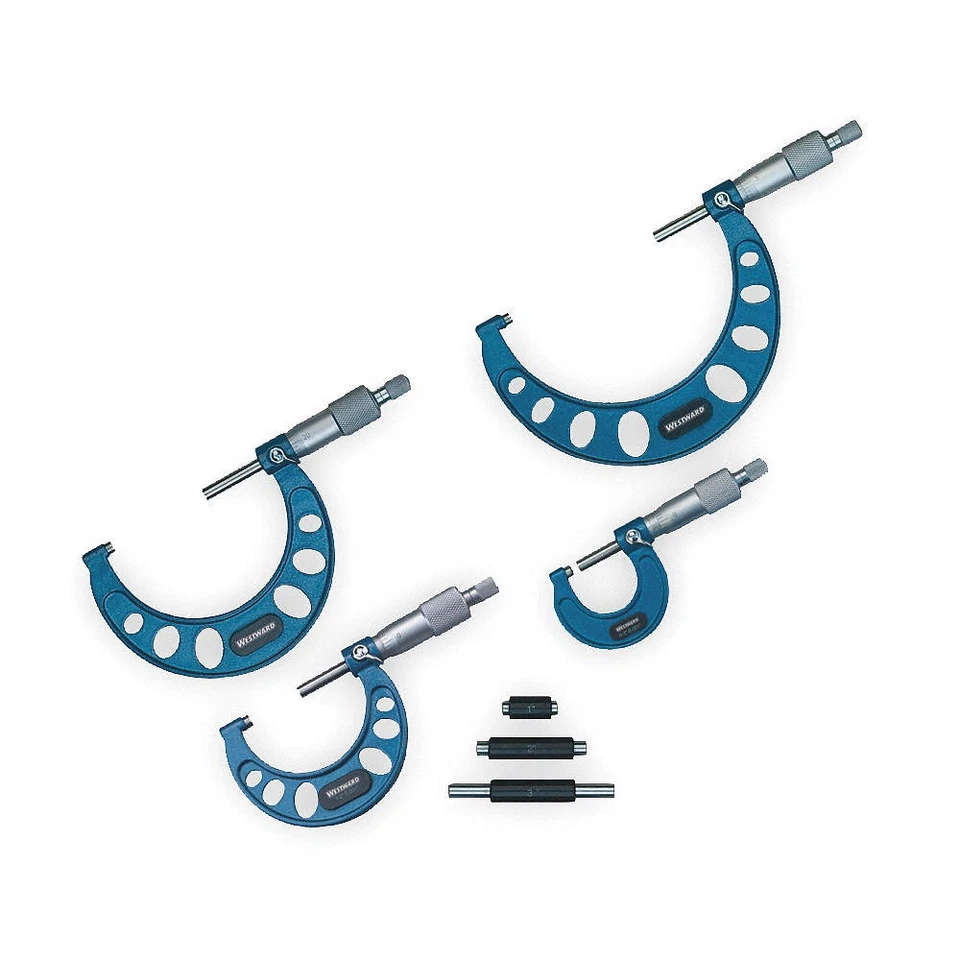 WESTWARD 2YNC1 Outside Micrometer Set,4 Pc,1-4 In 2YNC1 - Image 1 of 1