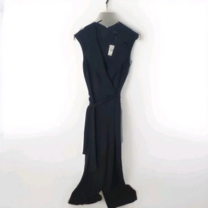 Ashley Stewart Jumpsuit Romper Black Stretch Waist New 12w - Picture 1 of 8