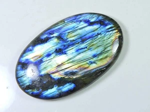 175Cts. Piedra preciosa suelta cabujón de cristal ovalado de labradorita natural 38X61MM u138 - Imagen 1 de 9