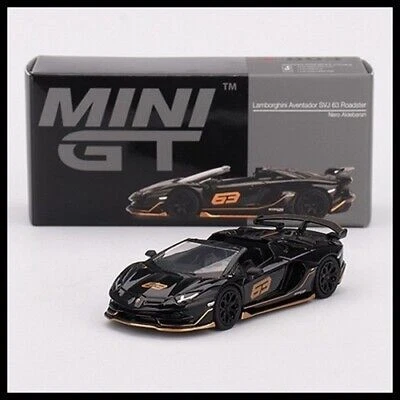 MINIGT LAMBORGHINI AVENTADOR SVJ 63 ROADSTER - NERO ALDEBARAN - 803 SCALA 1:64 - Immagine 1 di 4