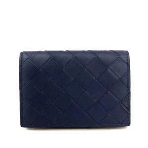 Bottega Veneta Maxi Intrecciato Lambskin Card Case Blue/2BD1441 - Picture 1 of 8