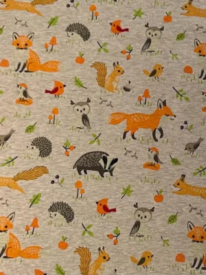 Alpenfleece Muster Waldtiere Breite 147 cm - Bild 1 von 3