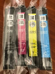 220 Ink Cartridge Epso CMYK Set NEW INITIAL Sealed 220i T220 WF2750, 2660, 2760 - Picture 1 of 4