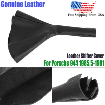 Cubierta de cuero para bota de palanca de cambios para Porsche 944 85,5-91 cubierta de perilla de cambio de carreras de novia Foto 1 de 4