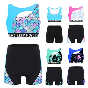 Girls Bikini Swimsuits Tops+Bottoms Outfits Mermaid Floral Printed Bathing Suits - Picture 1 of 53