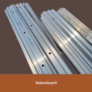 Aluminium Wandanschlussprofil Schiene 60mm Kappleiste Alu Dach 1000mm
