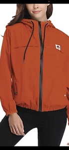 Abollria Impermeabile Donna con Cappuccio Manica Lunga Rosso 2xl - Foto 1 di 2