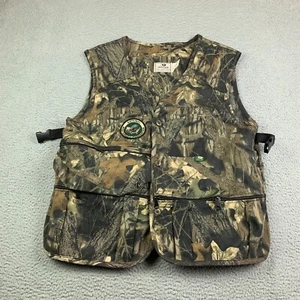 Vintage Mossy Oak NWTF Turkey Vest Mens Large Shadow Leaf Camo - Picture 1 of 14