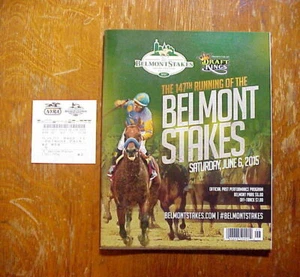 BELMONT EINSÄTZE 2015 unbenutztes PROGRAMM & AMERIKANISCHER PHARAO Gewinnticket - Bild 1 von 6